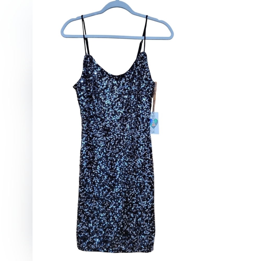 Iris Sparkling Blue Sequin Mini Dress